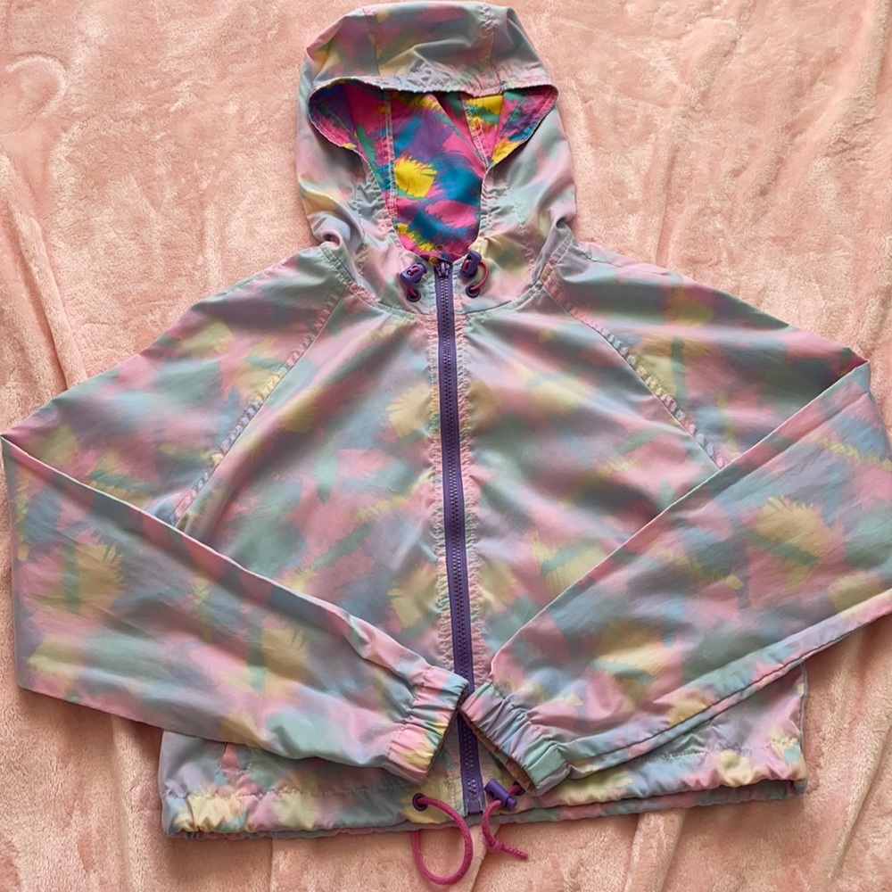 A-Lab Taja Translucent Print Crop Windbreaker